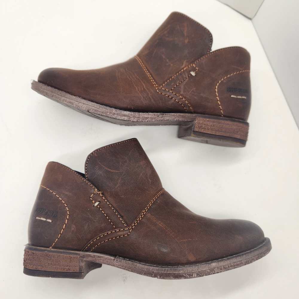 Josef Seibel Germany Ankle Boots Women's 6.5 Dark Brown Leather Sienna81 New$210